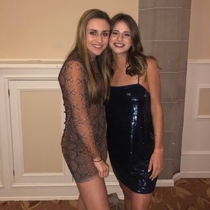 Free People Navy Sequin Dress